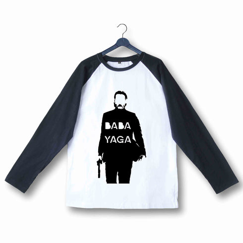 John Wick Movies Hollywood JOHN WICK BABA YAGA Custom Printed Graphic Design Raglan T-Shirt for Women